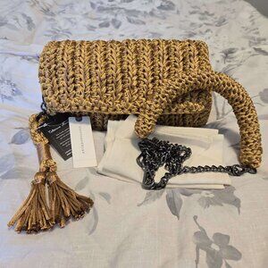 Anthropologie Catarina Mina Woven Envelope Crossbody Bag